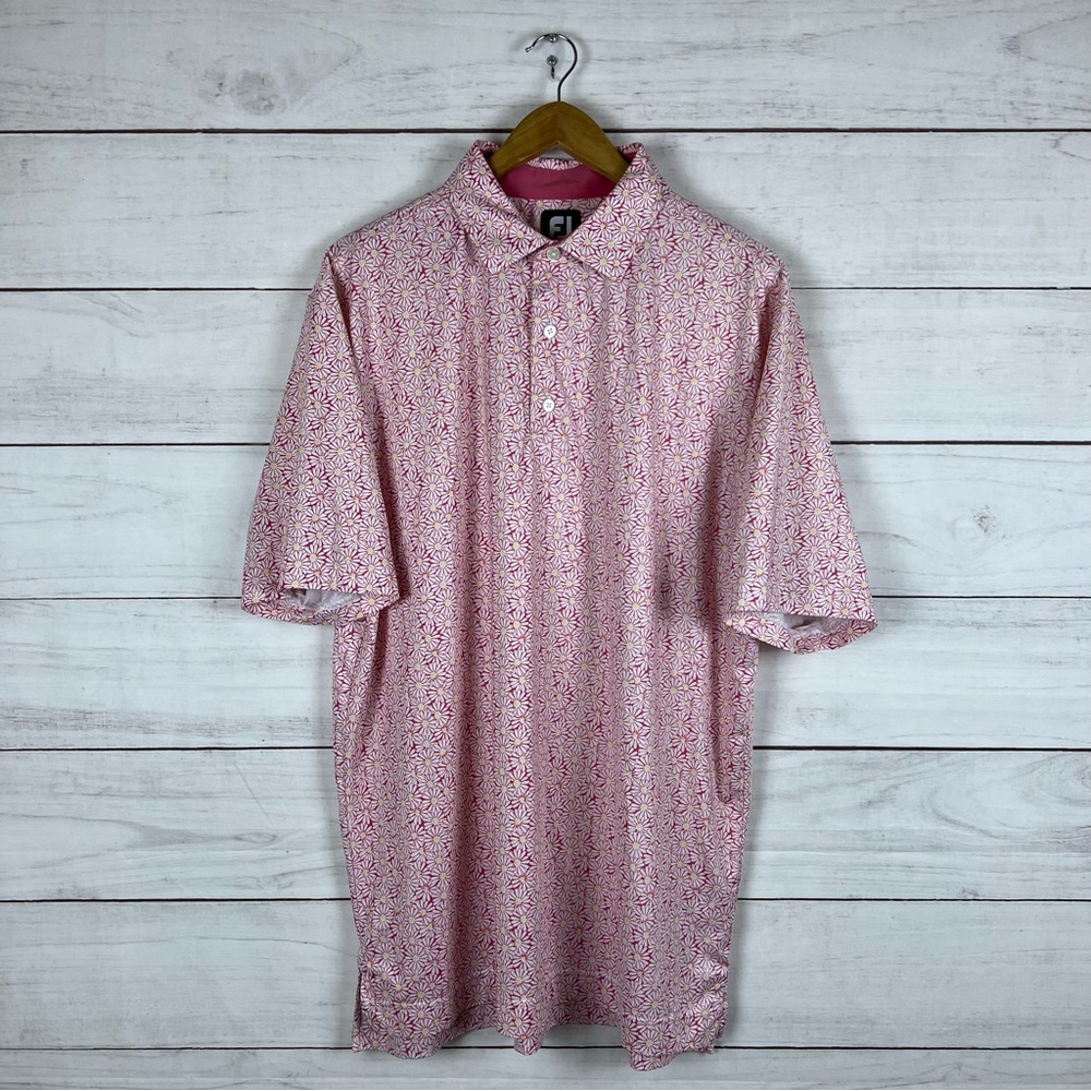 FootJoy Daisy Print Golf Polo Shirt Large
